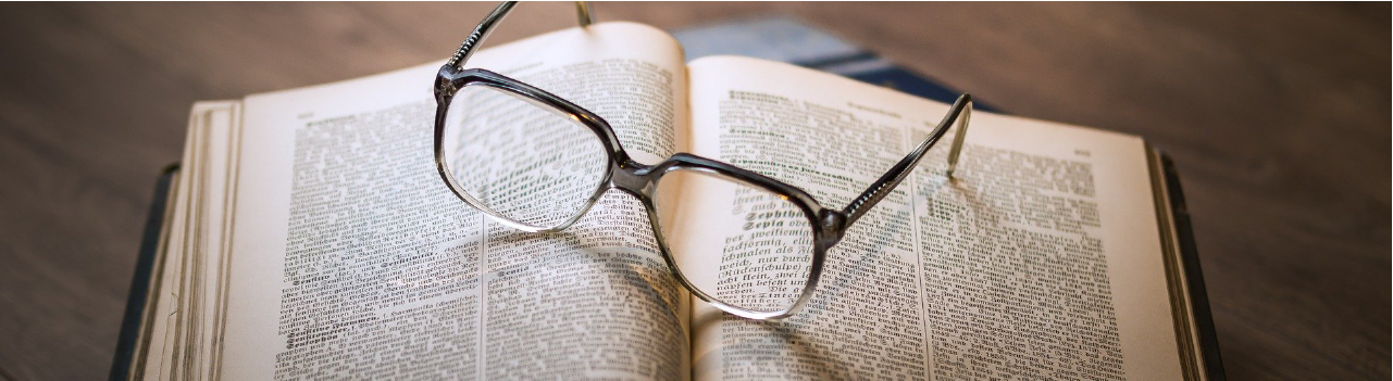 COVID-19 and libraries: book & glasses