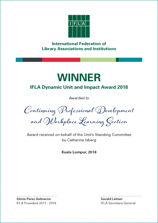 IFLA Dynamic Unit & Impact Award 2018