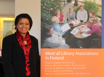 Ellen Tise at 100th Anniversary of the Finnish Library Association in Tampere, Finland