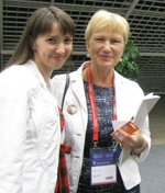 Yulia Kashpruk and IFLA President Ingrid Parent