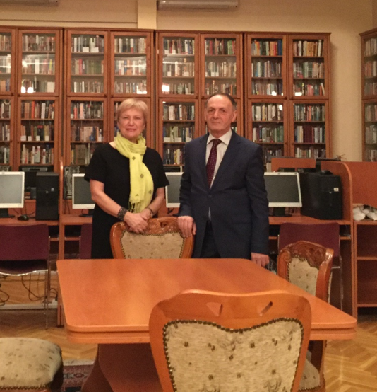 Ingrid Parent and Mayil Ahmedov, Director of the Azeri Presidential Library 