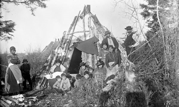 Mi'kmaq camp, Elmsdale, Nova Scotia, 1891