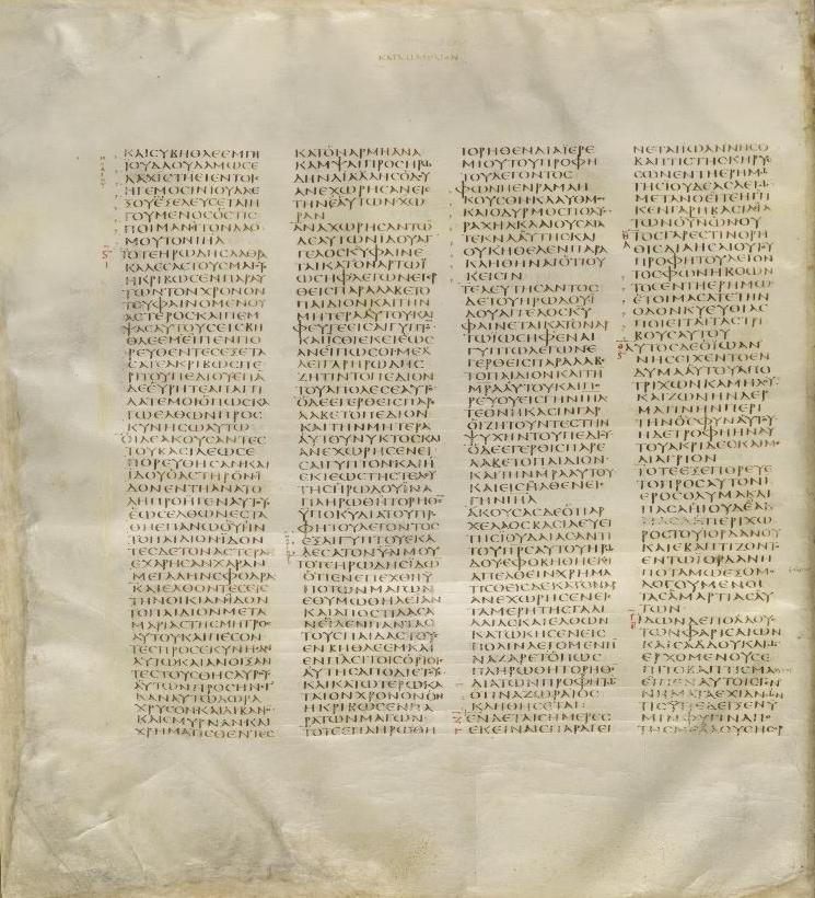 Image of the Codex Siniaticus