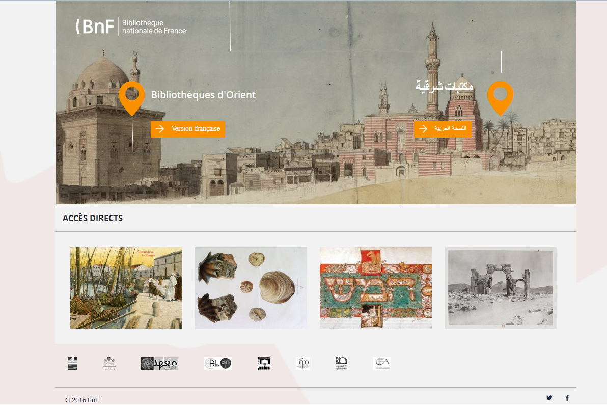BnF Middle East libraries portal 