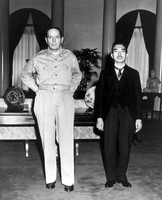 Photo of General MacArthur and Emperor Hirohito, not from the collection. By U.S. Army photographer Lt. Gaetano Faillace - United States Army photograph, Public Domain, https://commons.wikimedia.org/w/index.php?curid=31971