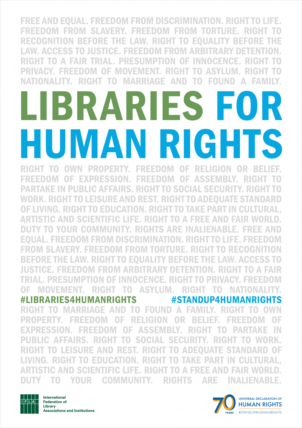 IFLA Libraries for Human Rights Poster