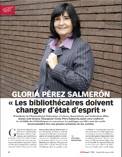 First page of interview with Glòria Pérez-Salmerón