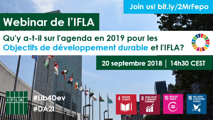 Webinar de l'IFLA: Les ODD en 2019