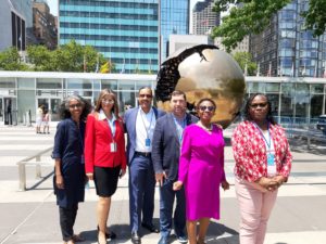 Members of the library delegation at HLPF 2022