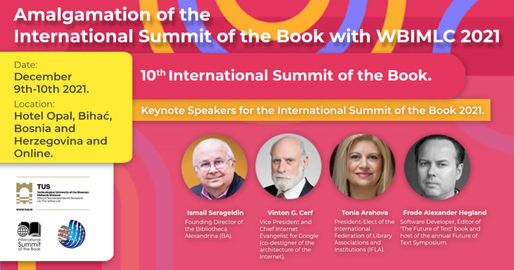 Flyer for the International Summit of the Book 2021