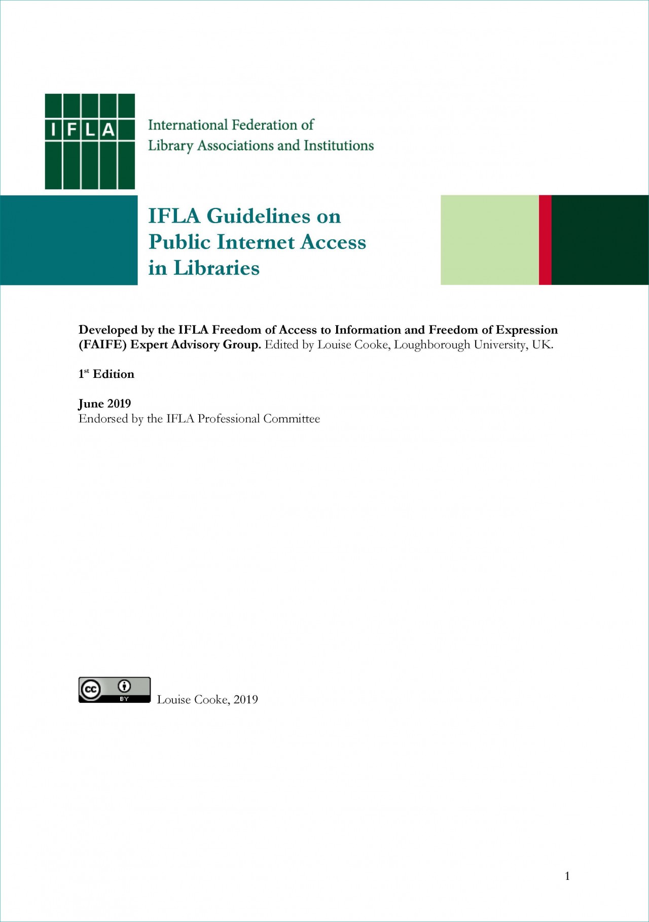 Guidelines on Public Internet Access in Libraries