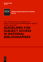 Guidelines for Subject Access in National Bibliographies