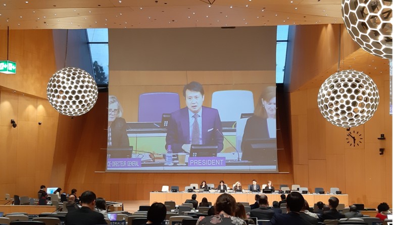 Daren Tang, Chief Executive and Registrar, Intellectual Property Office of Singapore, speaking as Chair of the 39th meeting of the WIPO Standing Committee on Copyright and Related Rights
