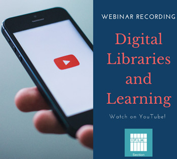 Digital Libraries and Learning Webinar with digital phone image