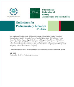 Guidelines for Parliamentary Libraries, 3rd edition